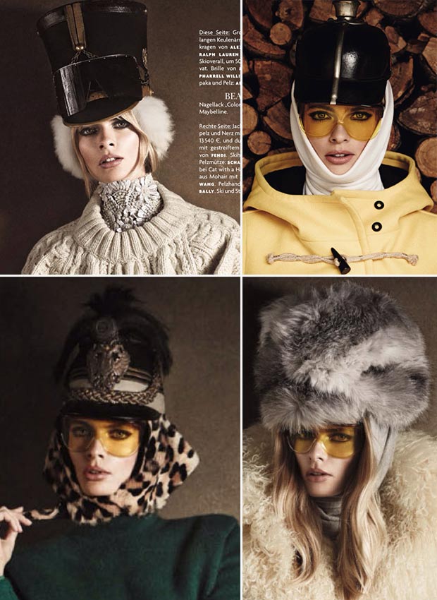 Julia Stegner hats Vogue Germany December 2013