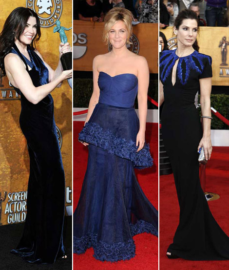 The Blue Dresses From 2010 SAG Awards