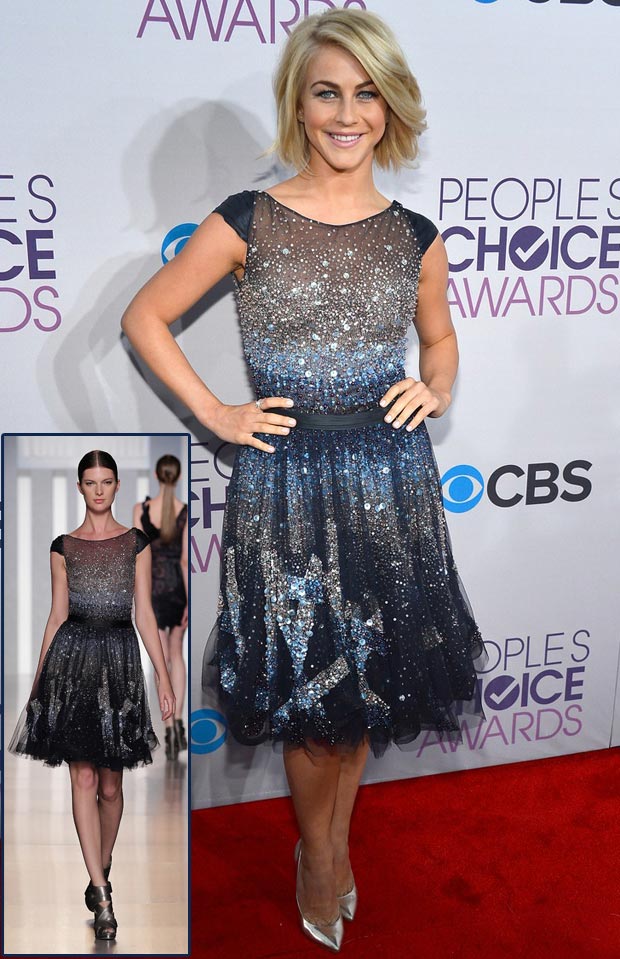Julianne Hough galaxy sequined Tony Ward dress People s Choice Awards 2013