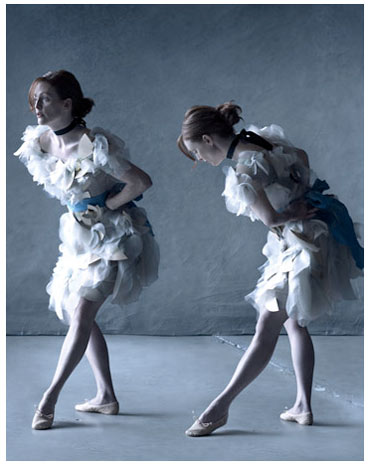 Julianne Moore Harper’s Bazaar May 2008 by Peter Lindbergh Degas Dancers