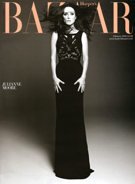Julianne Moore Harper s Bazaar UK February 2010 cover
