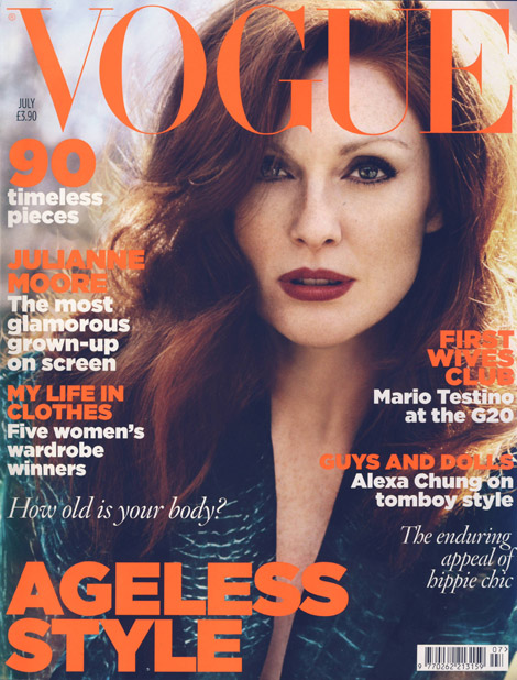 Julianne Moore Does Vogue UK July 2009