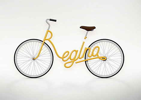 Jury Zaech Typography bike yellow