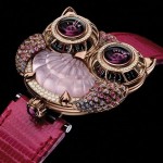 Jwlry Machine Boucheron MBF Owl wristwatch pink