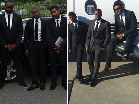 Kanye West black suits men