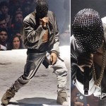 Kanye West concert torn pants face mask