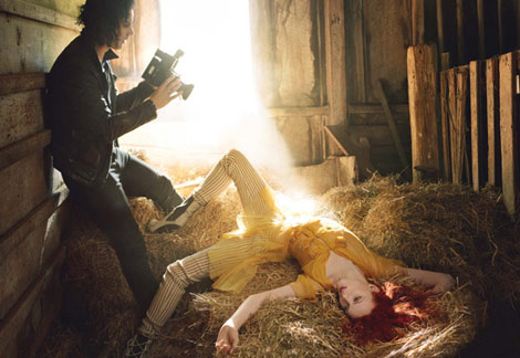 Karen Elson Jack White by Annie Leibovitz Vogue June