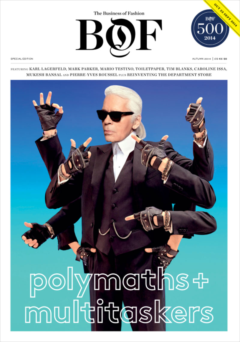 Karl Lagerfeld Business of Fashion cover by Toiletpaper