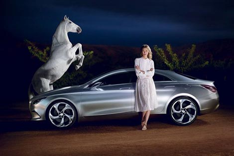Karlie Kloss, Mercedes Benz And A Horse!