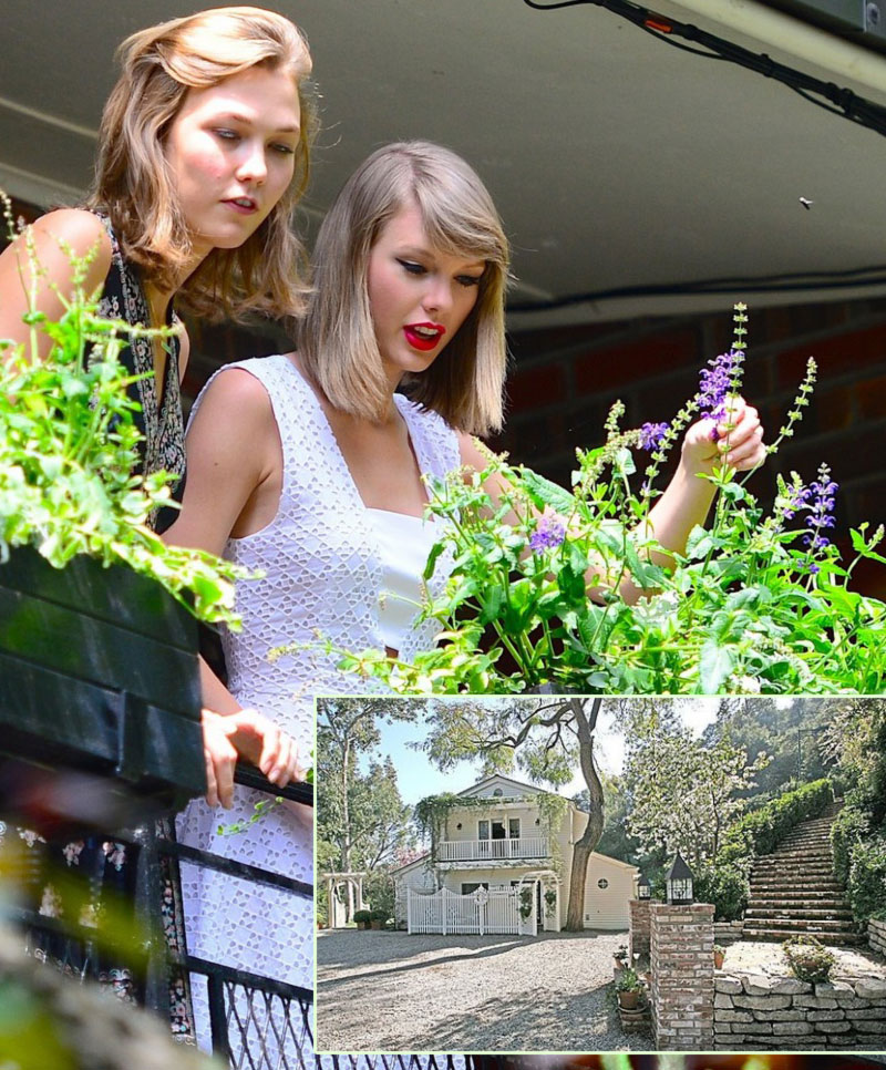 Karlie Kloss Taylor Swift plant garden together