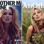 Kate Moss Another cover 2004 2014 comparison