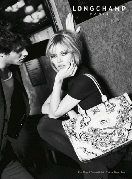 Kate Moss Gaspard Ulliel For Longchamp Fall Winter 2008 2009 Advertising Campaign