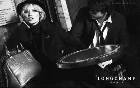 Kate Moss Gaspard Ulliel For Longchamp Fall Winter 08 09 Ad Campaign