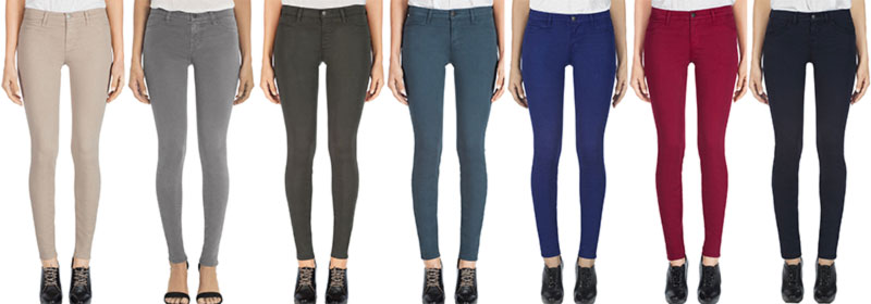 Kate Moss JBrand skinny jeans colors