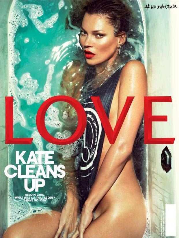 Kate Moss Love cleans up