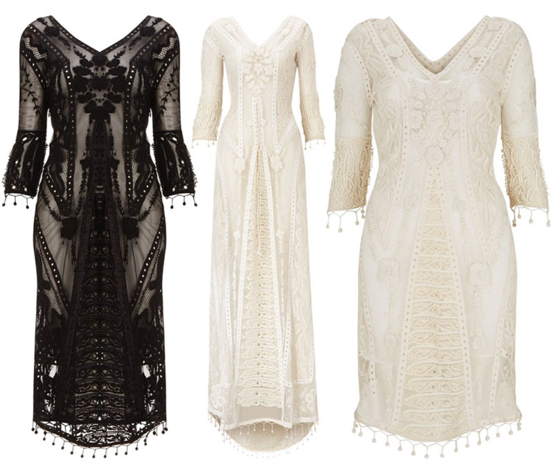 Kate Moss Topshop collection 2014 embroidered dresses