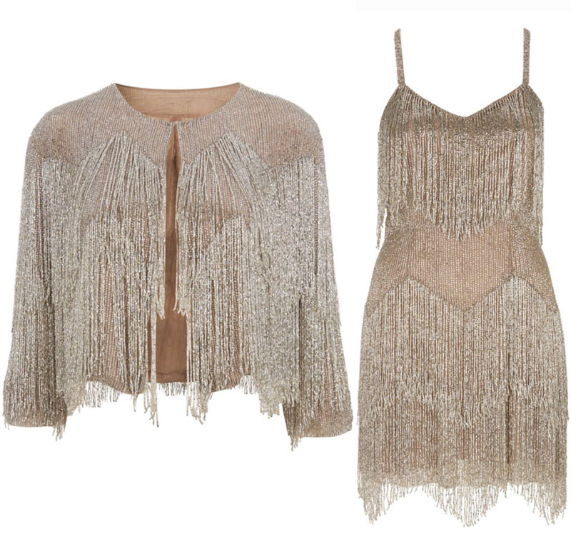 Kate Moss Topshop collection 2014 fringed jacket dress