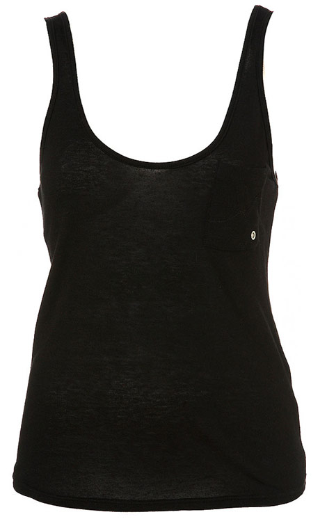 Kate Moss Topshop Essential collection black tank top