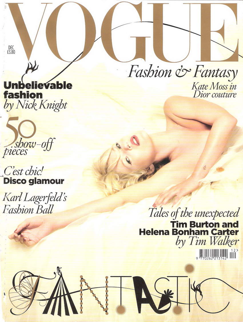 Kate Moss Covers Vogue UK December 2008
