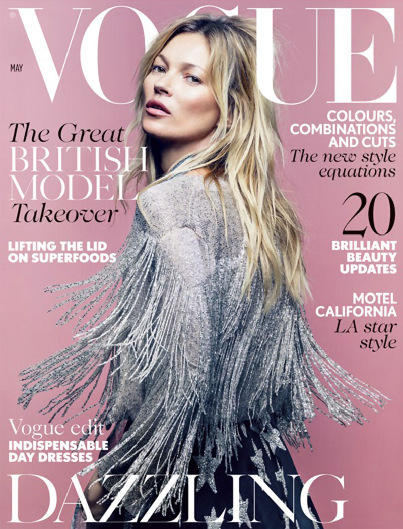 Kate Moss Vogue UK May 2014 cover Topshop new Kate collection