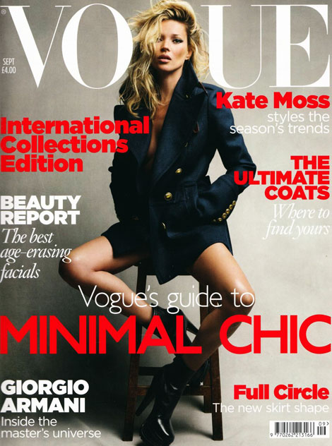 Kate Moss Vogue UK September 2010 cover