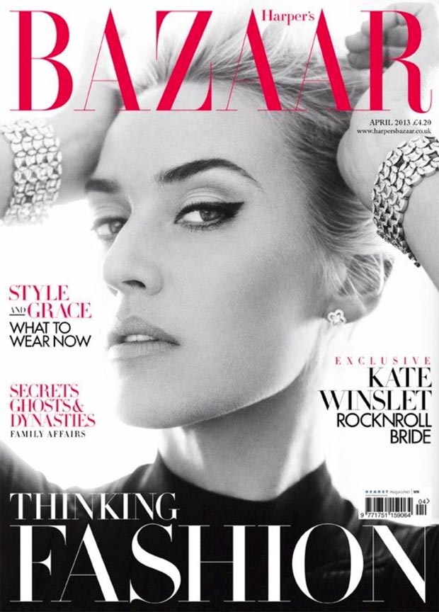 Kate RocknRoll Harper s Bazaar April 2013 cover