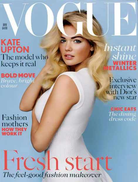 Kate Upton Vogue UK January 2012 cover