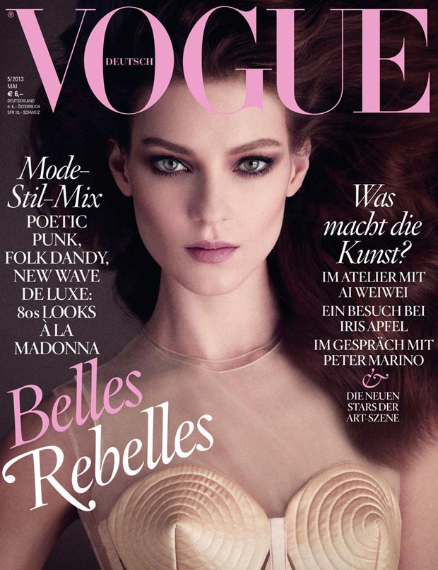 Kati Nescher stunning portrait Vogue Germany May 2013 cover