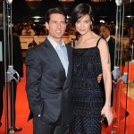 Katie Holmes Escada dress Valkyrie premiere London Tom Cruise