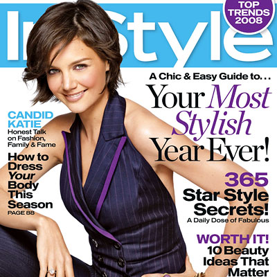 Katie Holmes InStyle cover January 2008