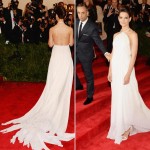 Katie Holmes white Calvin Klein dress 2013 Met Gala