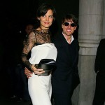 Katie Holmes white jumpsuit All My Sons premiere with Tom Cruise