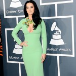Katy Perry 2013 Grammy Awards green dress fail