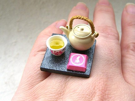 Kawaii floating rings SouZou Creations tea