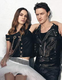 Keira Knightley with James McAvoy for W Magazine