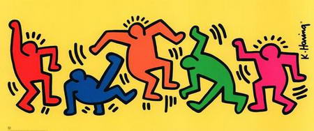 Keith Haring’s colored Characters