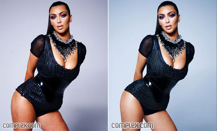 The Complex Photoshopping Of Kim Kardashian For The April-May Issue
