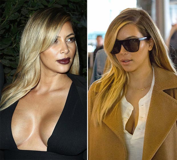 Kim Kardashian post baby cleavage