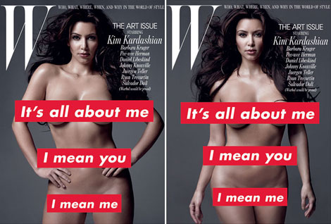Kim Kardashian W November 2010 covers