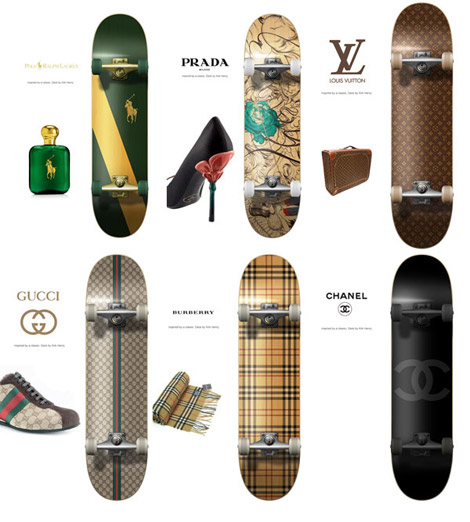 Kirk Henry Luxury Haute Couture Skateboards