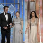 Kristen Bell Catherine Zeta Jones Jenny Packham dresses 2013 Golden Globes