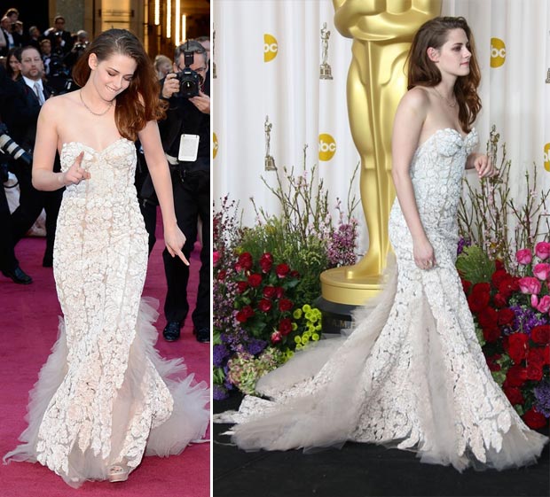 Kristen Stewart 2013 Oscars Red Carpet fun