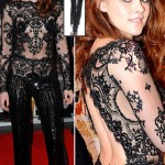 Kristen Stewart sheer black lace Twilight London 2012 premiere