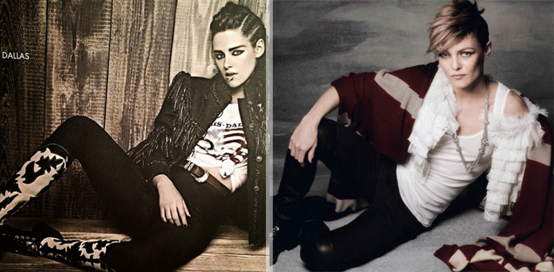 Kristen Stewart Vs. Vanessa Paradis In Chanel Pre Fall 2014 Photographed By Lagerfeld