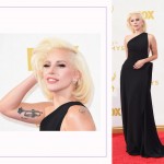 Lady Gaga 2015 Emmy Awards Red Carpet hairdo