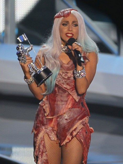 Lady Gaga Acceptance speech meat dress