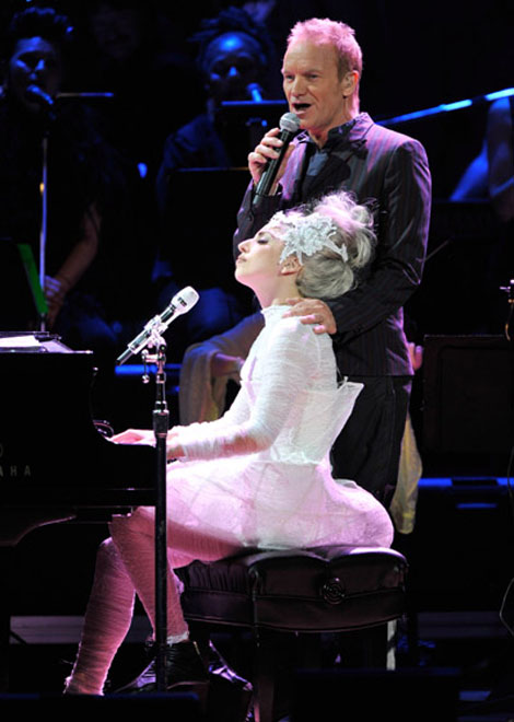 Lady Gaga Sting charity concert