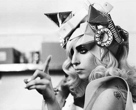 Lady Gaga Telephone headpiece