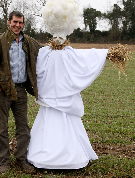 Lady Gaga white BRIT outfit scarecrow