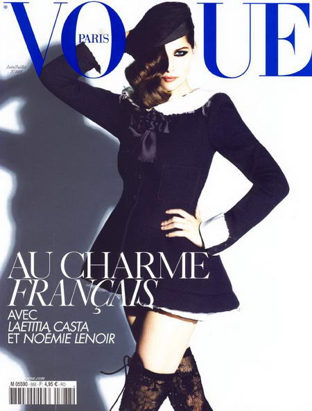 Laetitia Casta Cover of Vogue Paris June July 2008
